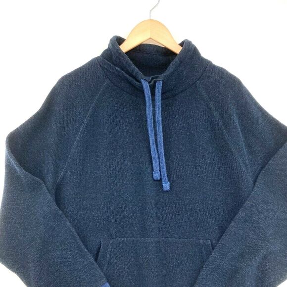 Banana Republic Men’s Dark Blue 100% Cotton Sweater Pullover Cowl Neck Size XL - Picture 2 of 7